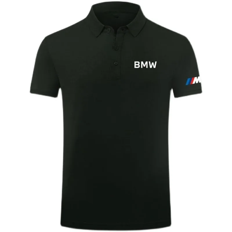 

BMW Fashion New Polo Shirt Summer Lapel High-end Business Short-sleeved T-shirt Logo Casual Printed Men's and Women's Same Top