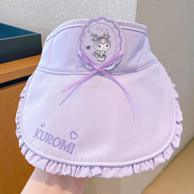 سانريوس مرحبا كيتي كورومي الأطفال سقف فارغ واقية من الشمس قبعة قبعة الشمس قبعة الشمس ألفين وخمسون وعشرون حافة كبيرة جديدة
