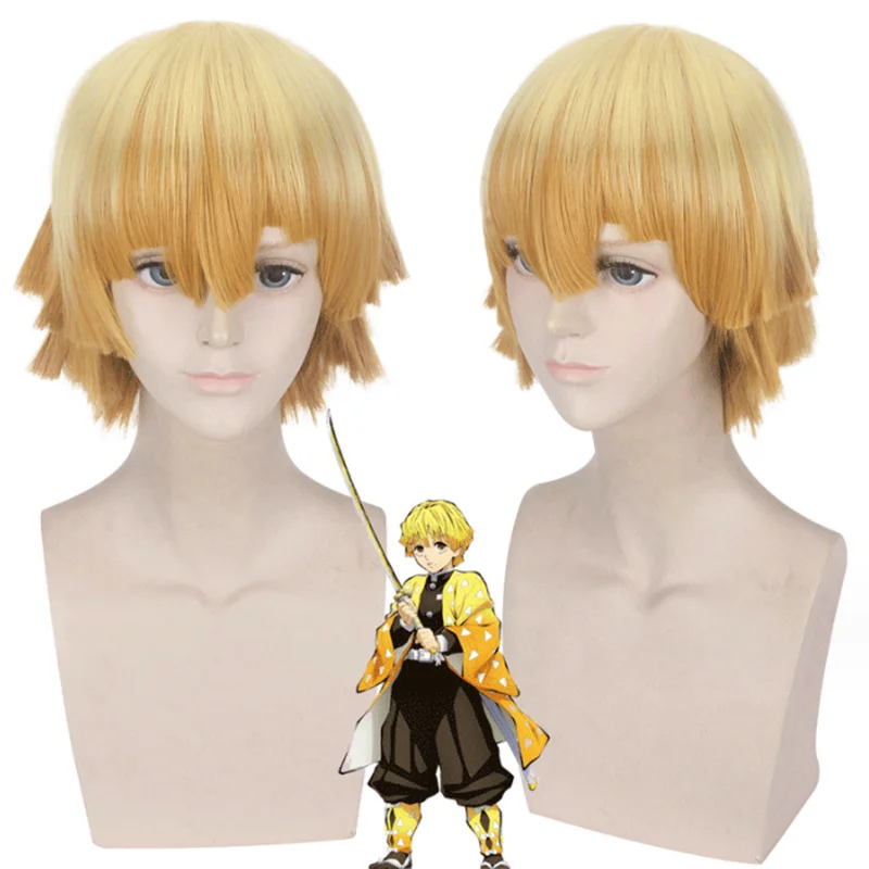 1:1 Halloween  Demon Slayer Cosplay wig Kamado Nezuko Kanroji Mitsuri Tsuyuri Kanawo Agatsuma Zenitsu Hashibira Inosuke Hair Wig