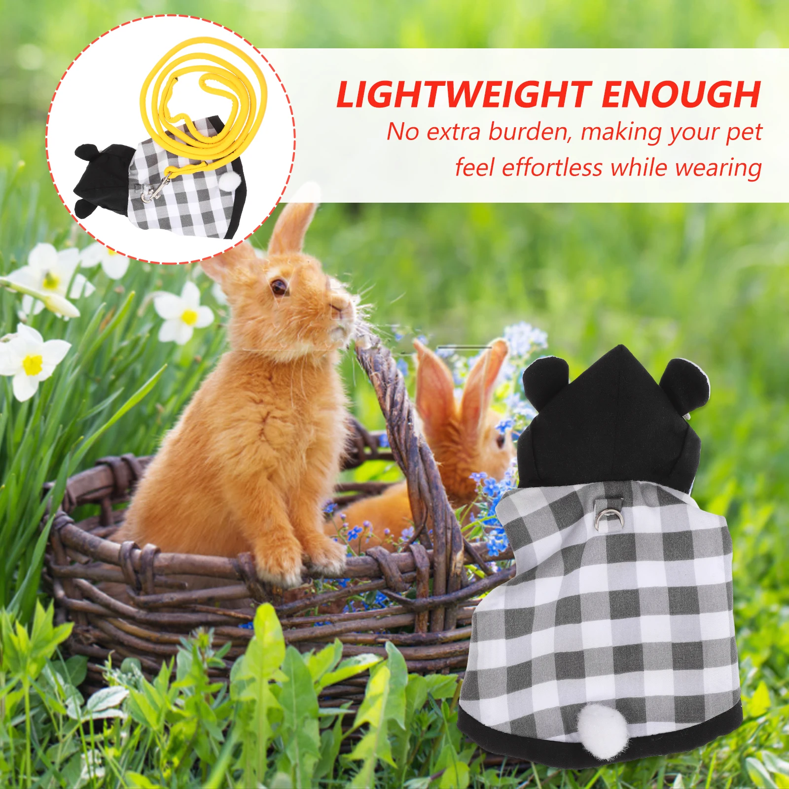 

1Set Rabbit Clothes Accessories Lightweight Exquisite Washable Reusable Easy on Off Fashionable Decorative Pet Costume Special