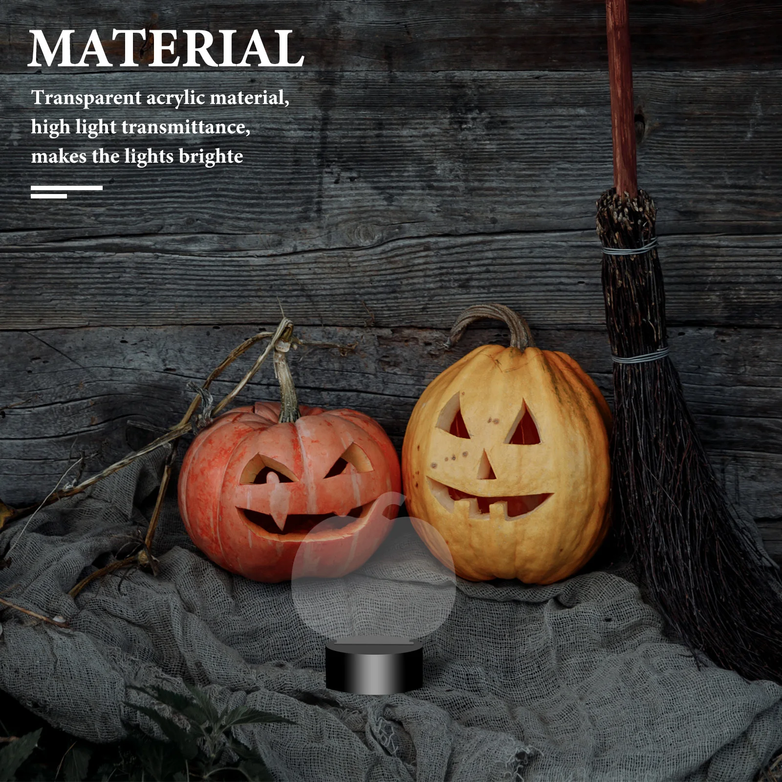 4 قطع من لوحة إضاءة اليقطين من الأكريليك لتزيين الهالوين وأجواء الحفلات الداخلية غير متضمنة بتصميم واضح #6