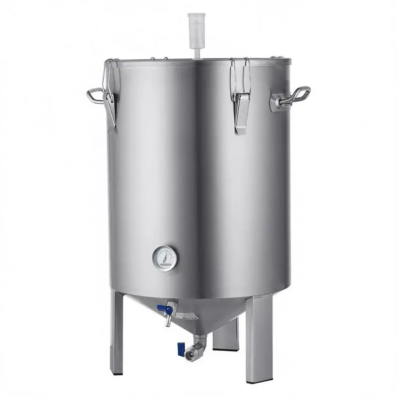 

Beer brewing system, beer brewing equipment, 60L stainless steel kettle, beer fermenter, brewing bucket fermenter, home brewing accessories with base, kettle/soup pot including lid, handle, valve, tap