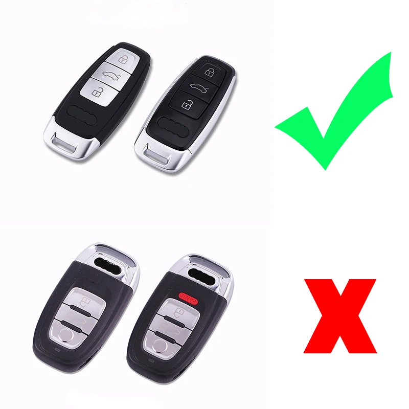 Leather Car Key Cover Case Shell For Audi A1 A3 A5 A6 A7 A8 A4 Quattro Q3 Q5 Q7 2009-2022 Auto Accessories Remote Smart