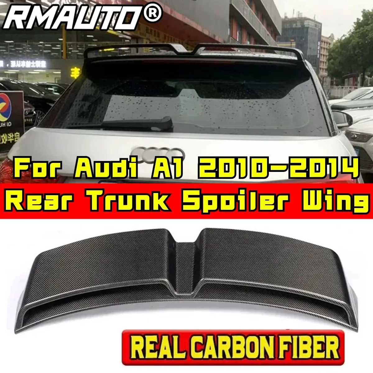 For Audi A1 8X PQ25 2 Door Hatchback 2010-2014 Rear Spoiler Wing Modification Part Car Rear Roof Spoiler Wing Car Accessories