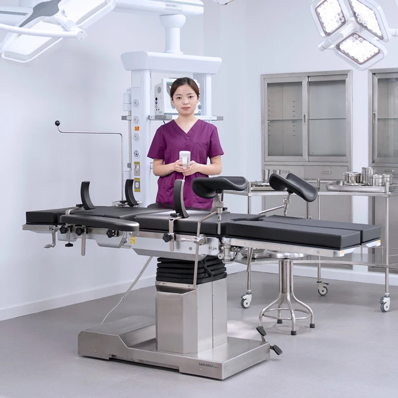 A202 SAIKANG C-ARM Stainless Steel Adjustable Electric Medical Surgical Operating Table