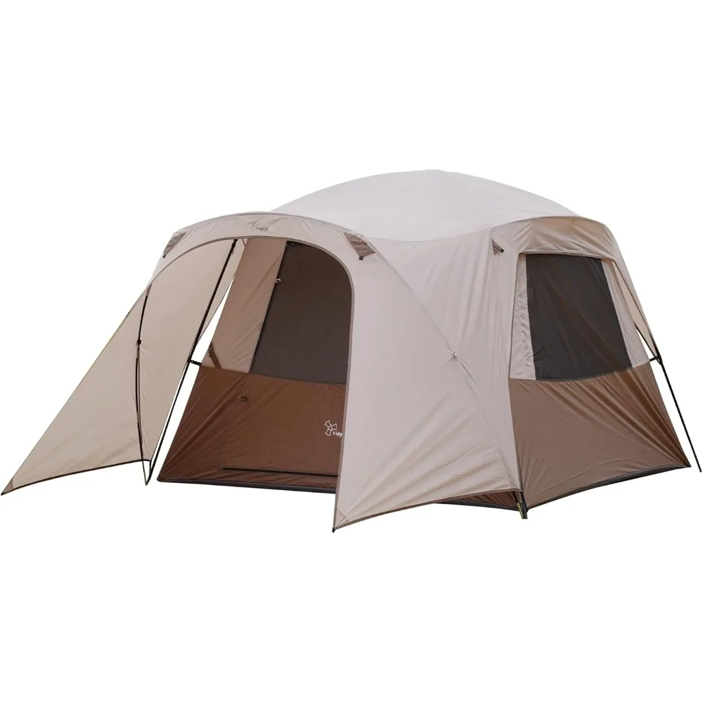 

3-4 person tent with 1 mesh door and 2 large mesh window, double layer waterproof portable family cabin tent, 4 person tents