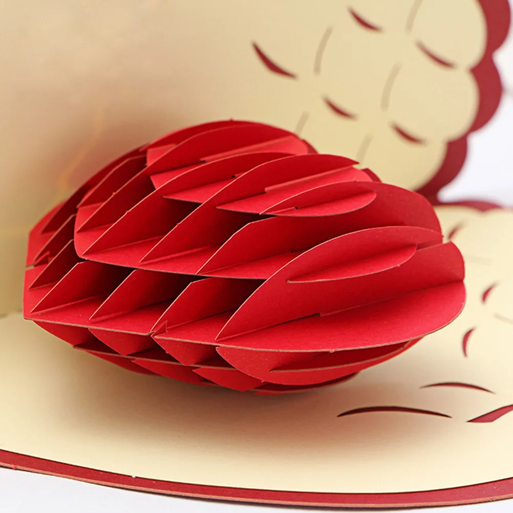 

3 D Valentine's Day Card Gift Cards Greeting Paper 3D Memory Creative Anniversary