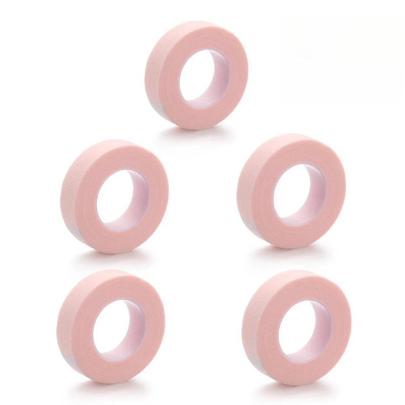 5 unidades/rolo fita de extensão de cílios postiços profissional anti-alergia respirável tecido micropore cílios enxertia ferramentas