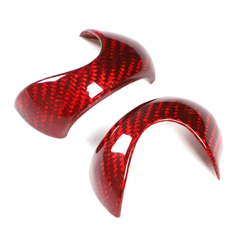 

YK For Mercedes Benz Smart 451 Fortwo 09-15 Real Carbon Fiber Car Center Control Head Cover Gear Head Cover Trim Car Accessories