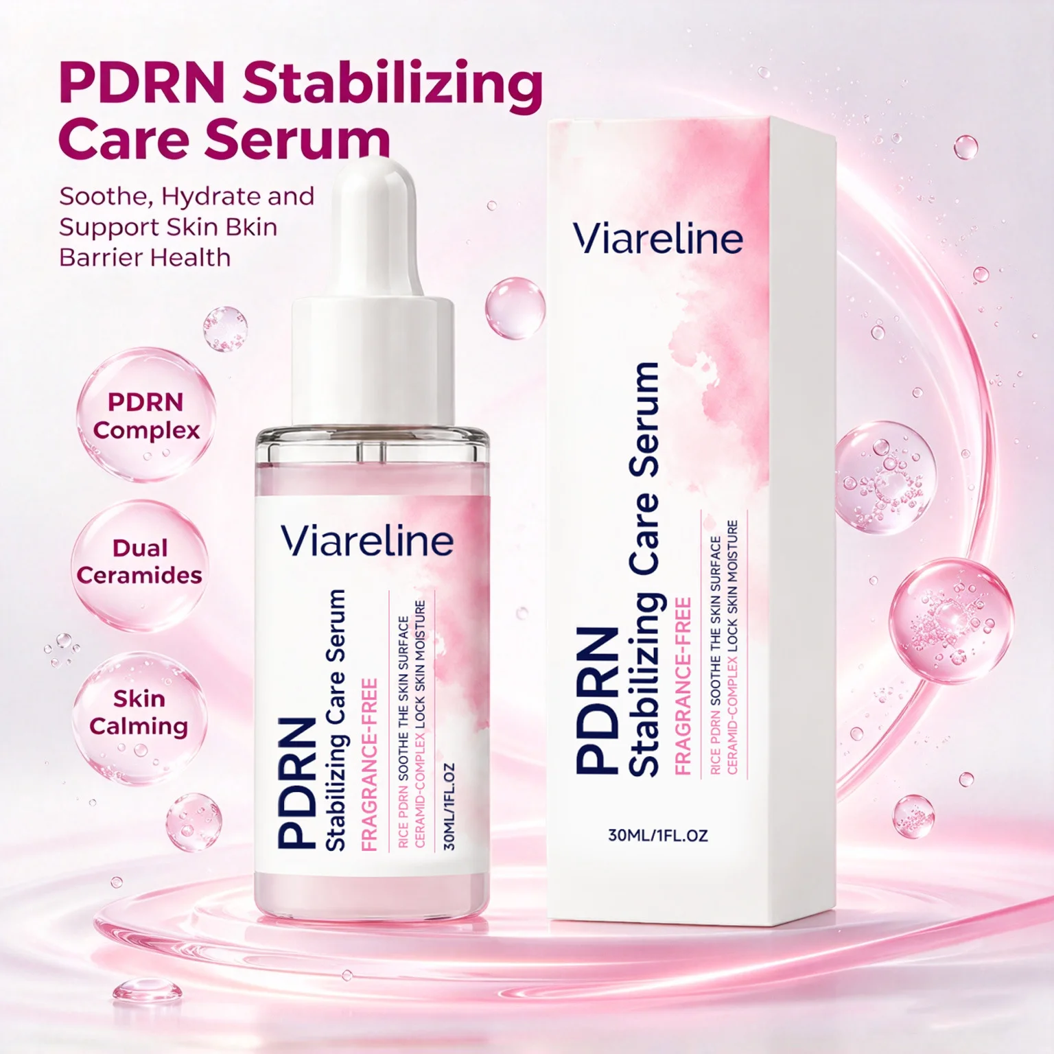 Salmon DNA PDRN Care Serum Pink Glow Remove Skin Darkness Hydrating Moisturizing Firming Plumping Hydrating Soothing Facial Seru