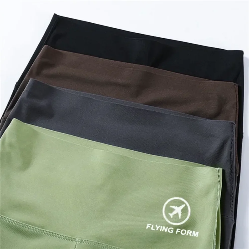 

Новые тонкие брюки для йоги из полиэфирного волокна, облегающие эластичные брюки для йоги с высокой талией, спортивные короткие леггинсы с высокой талией для женщин