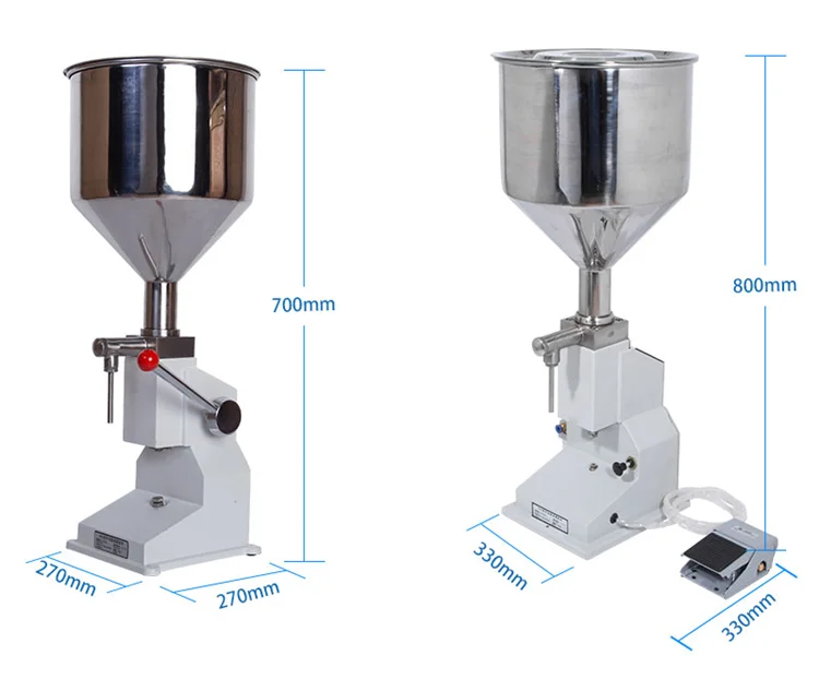 Desktop Stainless Steel Manual Small Filling Machine/cosmetic Cream Paste and Liquid Bottle Filling Machine
