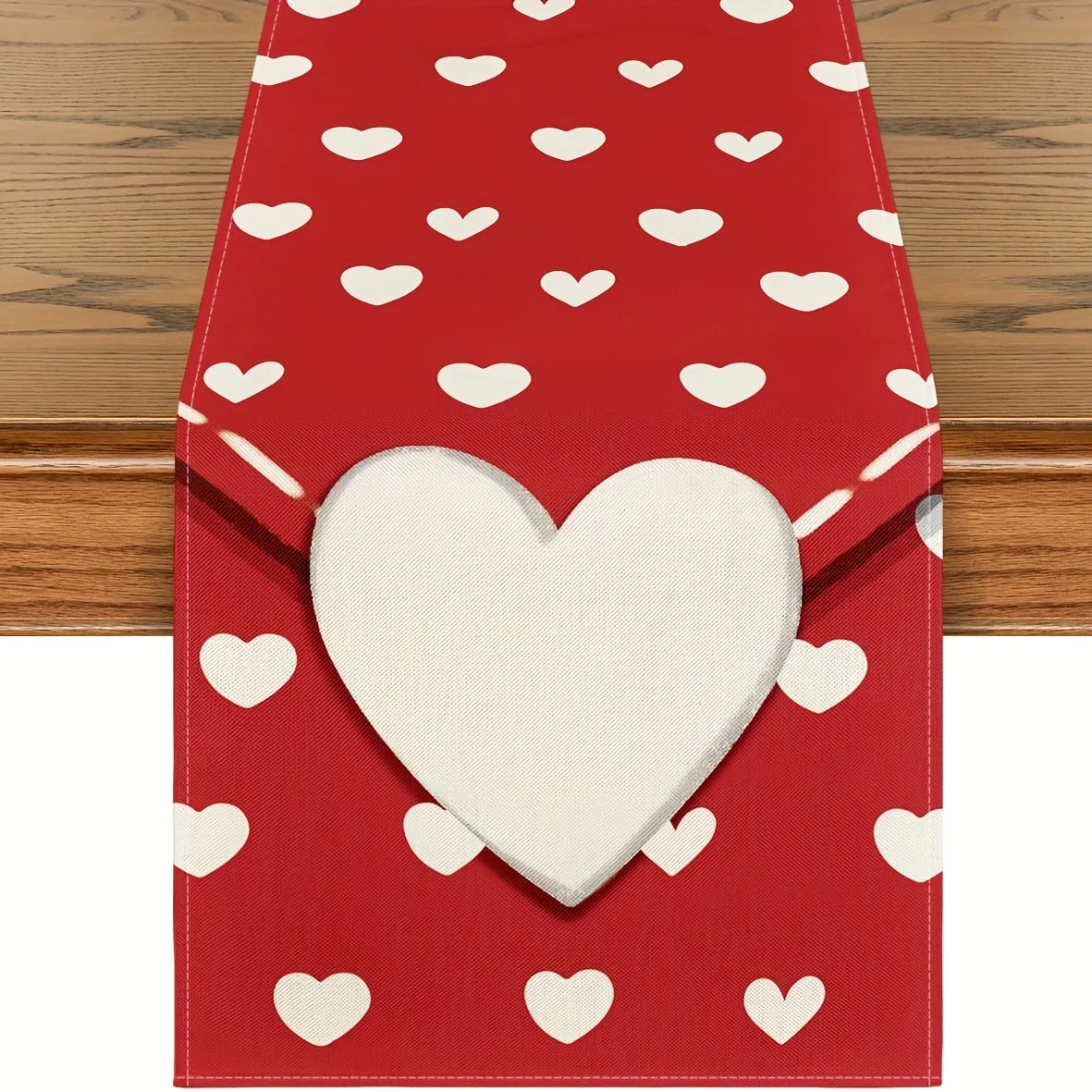 Valentine's Day Wood Love Envelope Table Runner - Anniversary Home Party Kitchen Dining Decor