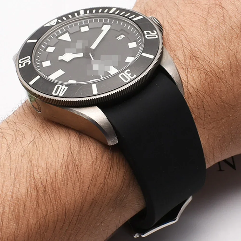 Rubber Silicone Strap for Seiko Citizen for Omega Universal Arc Curved End Diving Sport Bracelet Watch Band 18mm 20mm 22mm 24mm