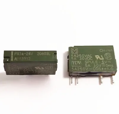 10pcs/lot  relay PA1A-5V PA1A-12V PA1A-24V APA3319 APA3311 APA3312 4PIN 5A250VAC