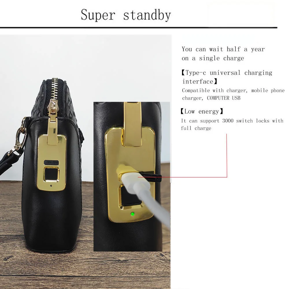 Fingerprint Lock Anti-theft High-end Business Commuting Large Capacity Phone Holder Luxury Men's Clutch Trendy Leather Man Bags