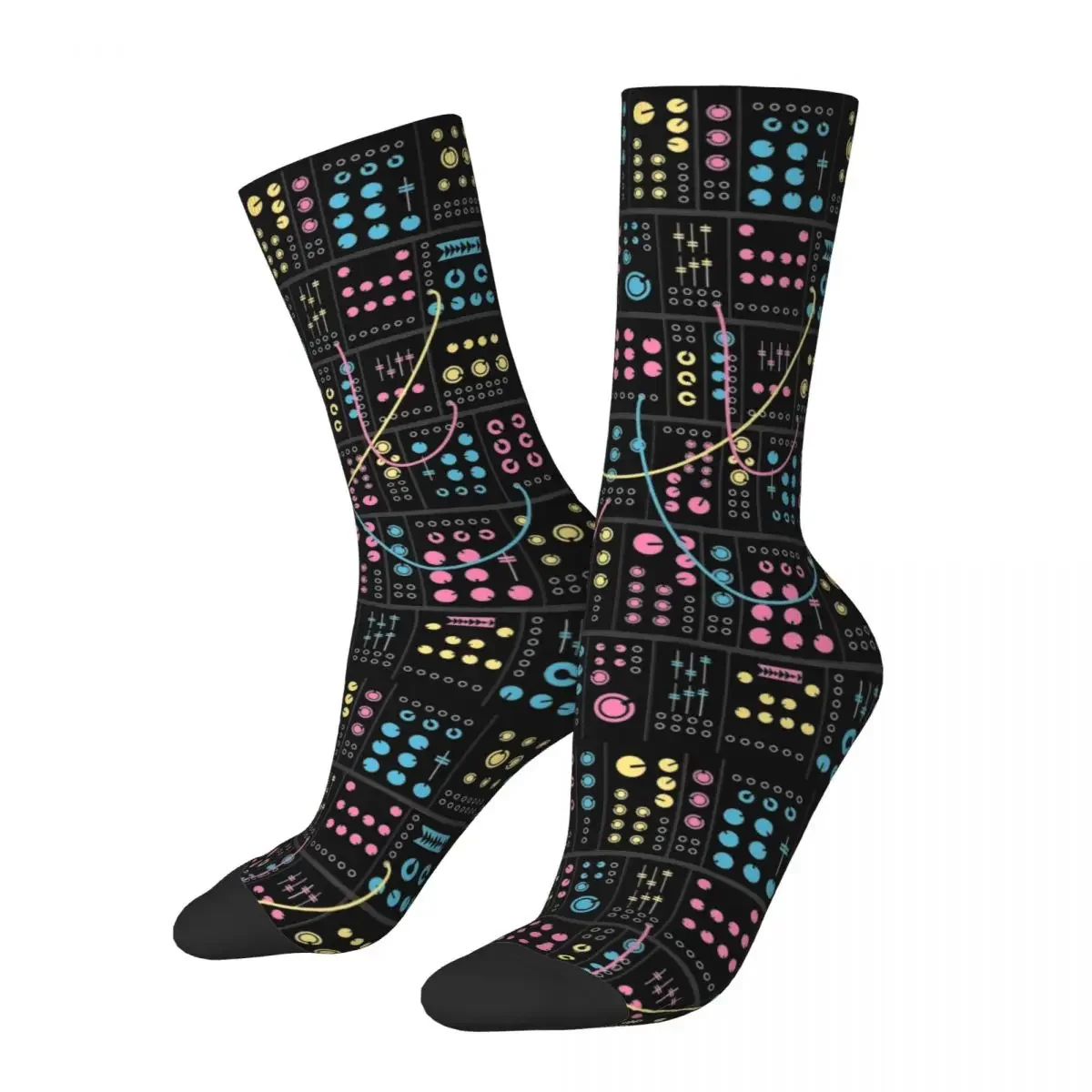 DJ Music Modular Synthesizer Socks for Women Men Accessories 808 909 606 303 Electronic Synth Player Socks Non-slip