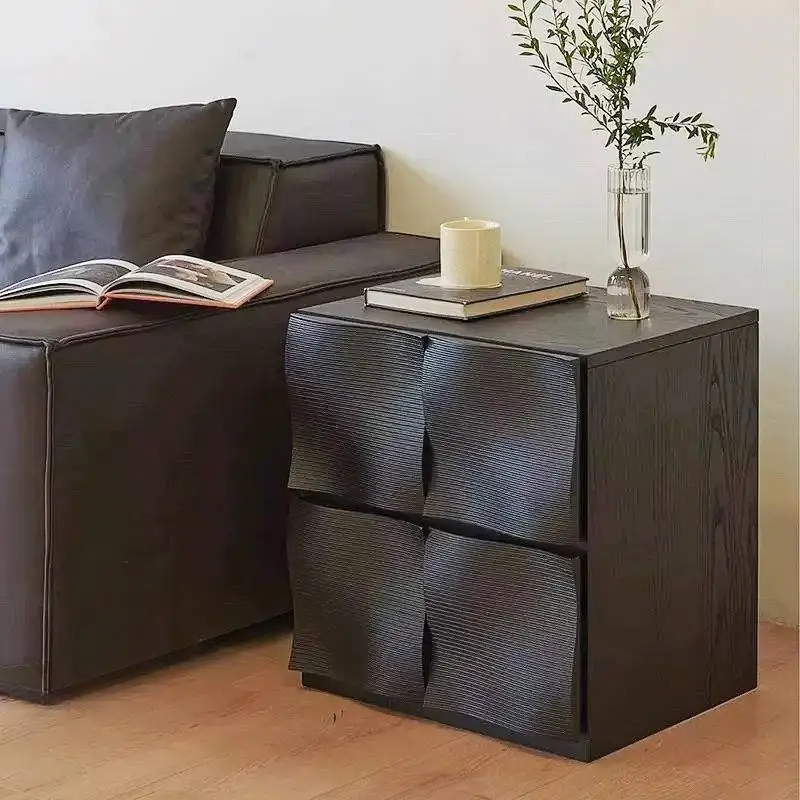 

Black Classic Bedside Table Bedroom Designer Japanese Unique Bedside Table Space Saving Modern Nachtkastje Furniture Home