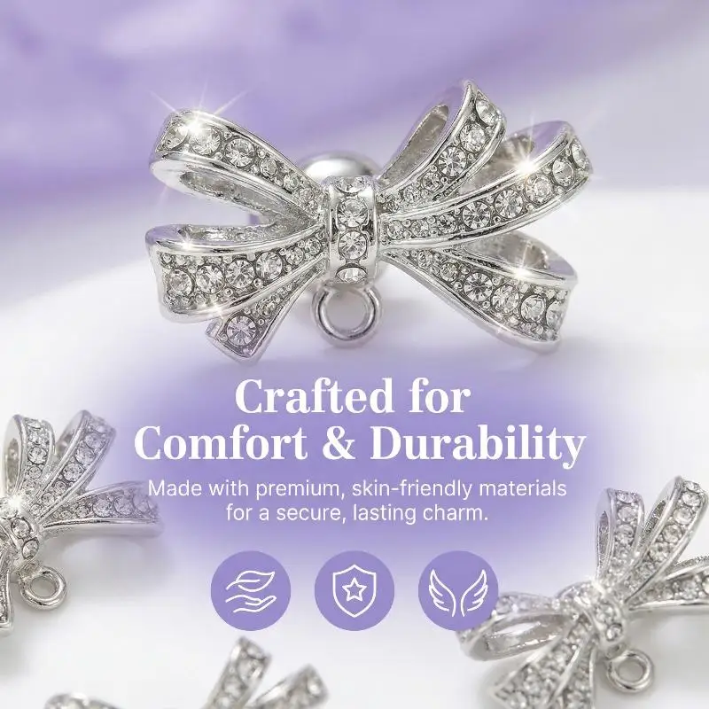 2Pcs Luxury Headphone Accessories Butterfly Zircon Anti-Loss Ear Clip For Wireless Earphones Fashion Jewelry