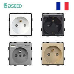 BSEED 프랑스어 표준 소켓 DIY 부품 USB 충전 벽 소켓 삽입 기능 키 유형-C 충전 포트 부품에 대 한 플라스틱 재료