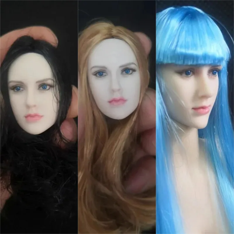 

1/6 масштаб, европейско-американская красота с голубыми глазами, резьба по головой, модель женщины-солдата для 12-дюймовых фигурок, украшение для тела