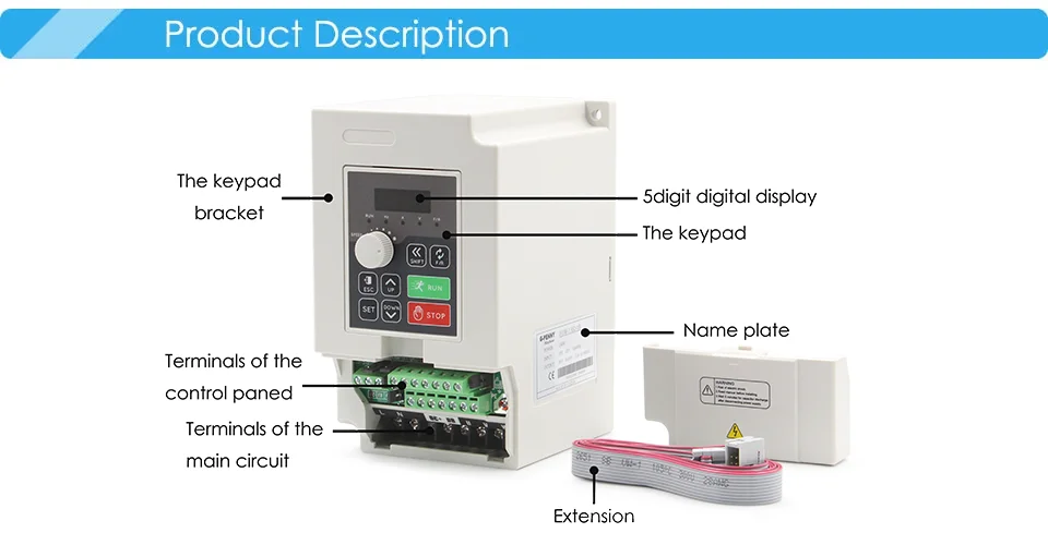 G-Penny 220V 1,5kW ER11 65mm luftgekühlte Spindel-Kits und H100 Inverter und 65m Halterung für CNC-Fräsmaschine – Detail 4
