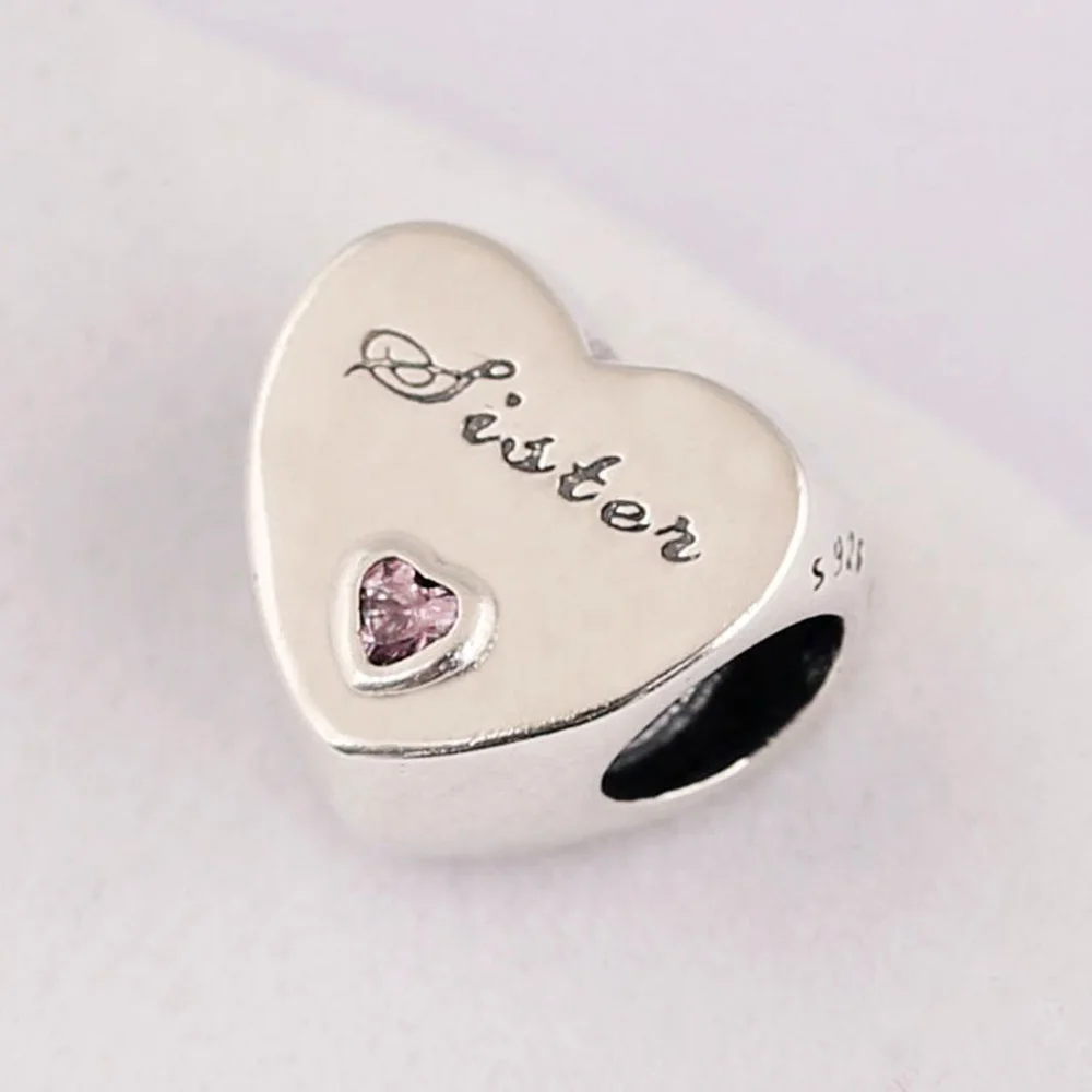 925 الفضة حبة نان زوجة العمة شقيقة ابنة أبي أفضل صديق القلب سحر للأزياء النساء سوار الإسورة هدية DIY مجوهرات