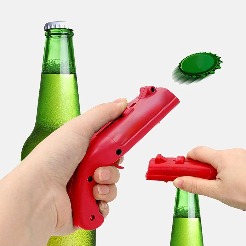 Creative Gun-Type Portable Beer Bottle Opener, Cap Gun, Bar Summer Outdoor Celebration Wine Set, H4444, 1874