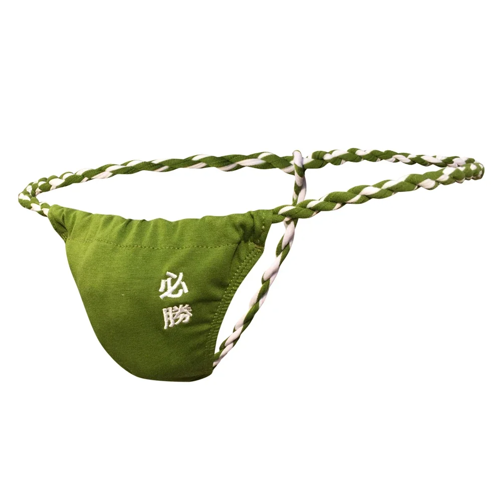 4PCS Men's Cotton G-Strings Sexy Low Rise Mens T-Back Thong Gay Penis Pouch Sissy Panties Bikini Briefs Tanga Underwear Shorts