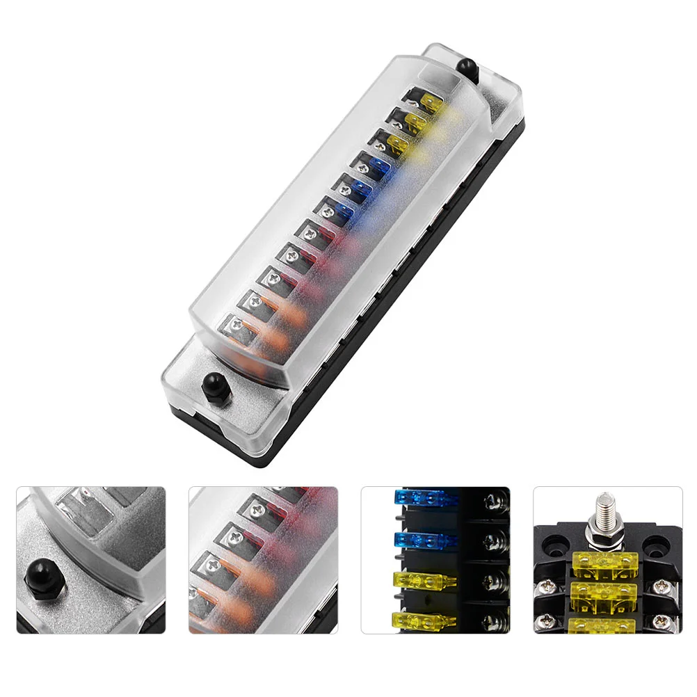 

1pc Car Plastic Fuse Box 12 Ways Fuse Block for Auto Boat RV Auto Fuse Block 12 Way Fuse Block Car Fuse Block