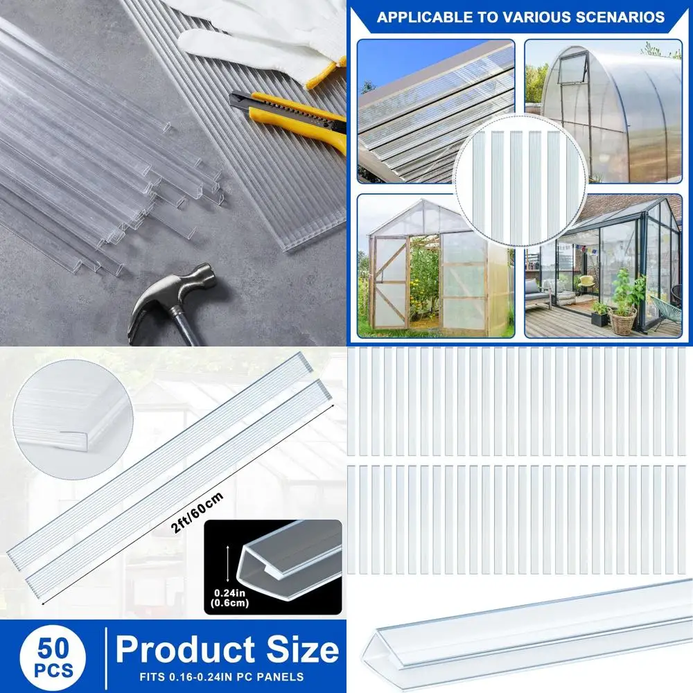 

Поликарбонатные панели для теплиц с двойными стенками, 6 мм или 4 мм, с УФ-защитой, устойчивые к пыли и дождю, длина 2 м