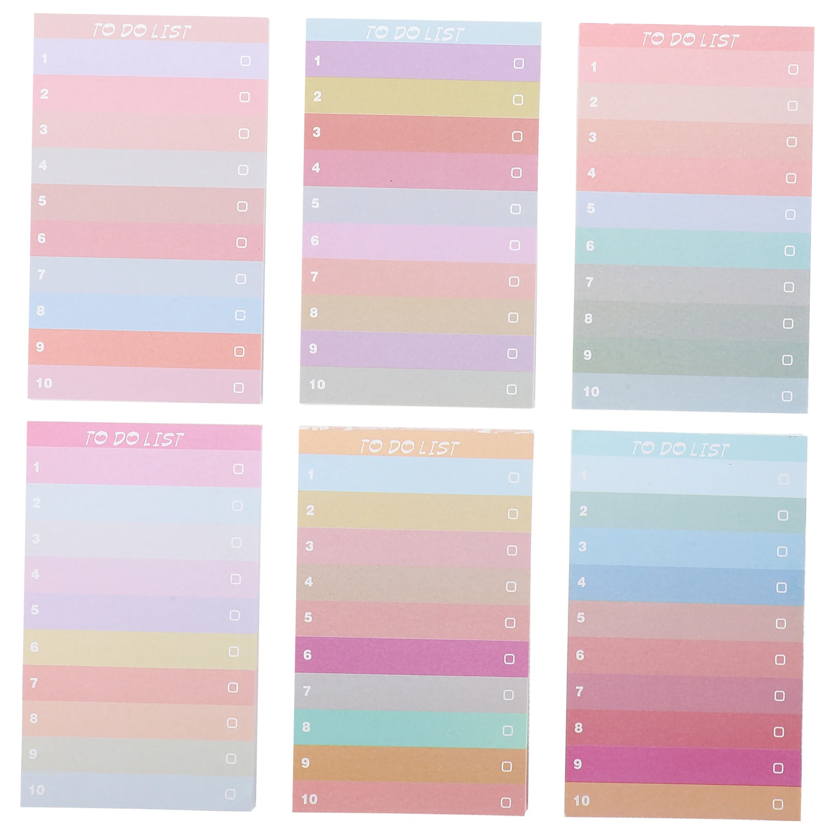 

6 Pcs Rainbow Scrapbook Stickers Memorandum Adorable Paper School Office Multi-function