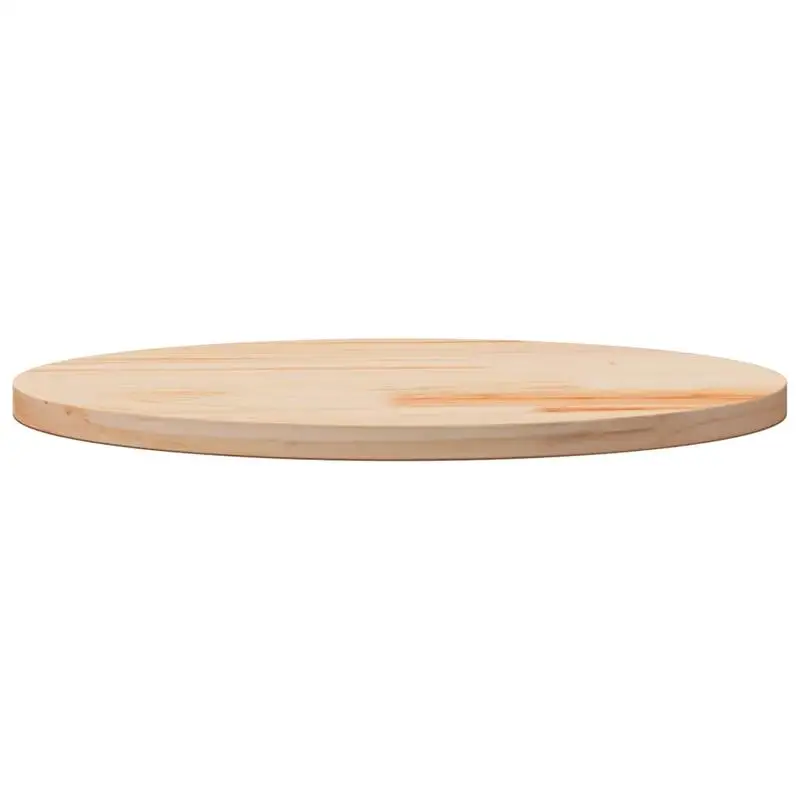 Image 4: Plateau de table rond 70x2,5 cm en pin massif, plateau naturel robuste polyvalent pour intérieur et jardin