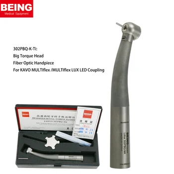 Dental Fiber optic handpiece Ti coated button LED 302pbq-k-ti super torque head be