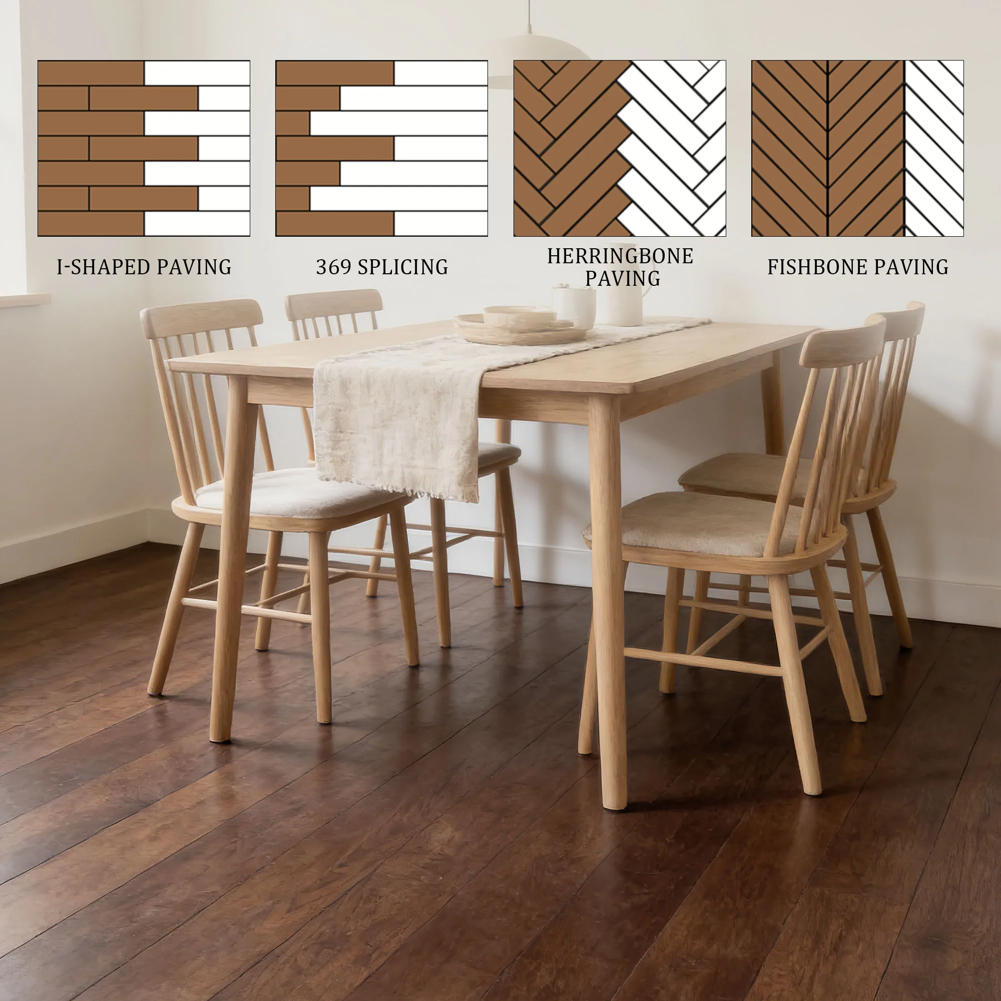 30 Stück 60×15cm PVC-Boden- und Wandaufkleber mit Holzmaserung, moderne selbstklebende, dicke, verschleißfeste Vinyl-Aufkleber, abziehbare und aufklebbare Bodenfliesen für Wohnzimmer, Schlafzimmer, Küche, Innendekoration – Detail 3