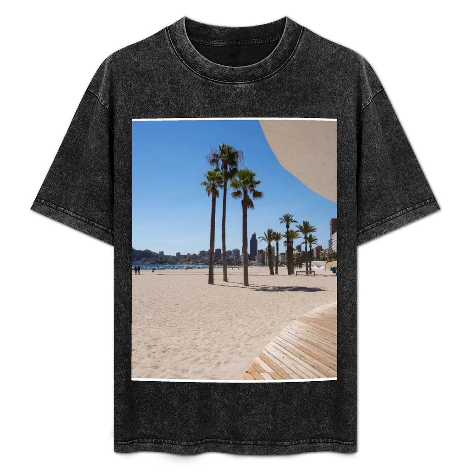 Praia de Alicante. Camiseta de Alta Qualidade e Durável