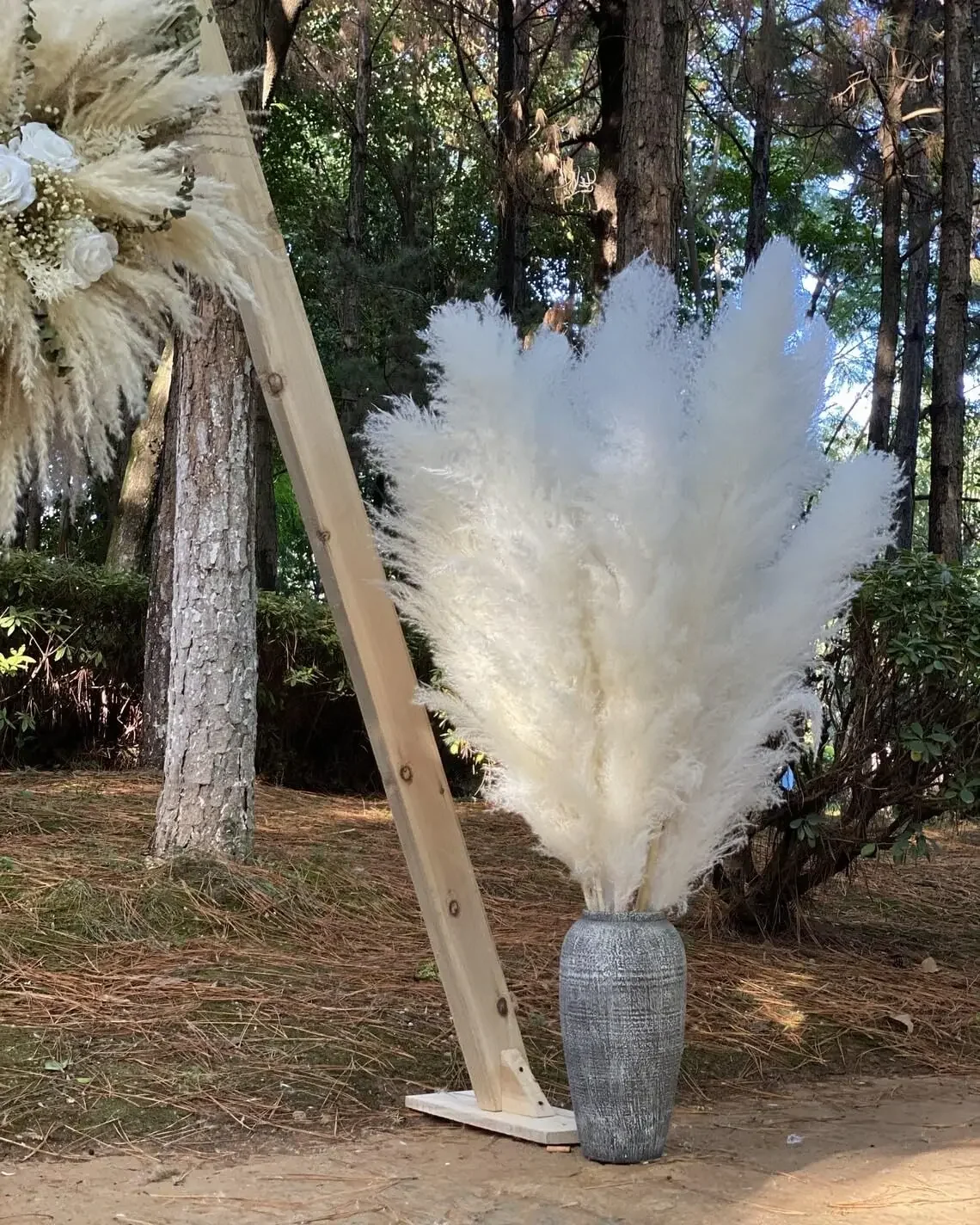 Large Fluffy White Premium Tall Pampas Grass,Reed,Natural Dried Grass Boho Floral Arrangements for Corners Home Table Decoration