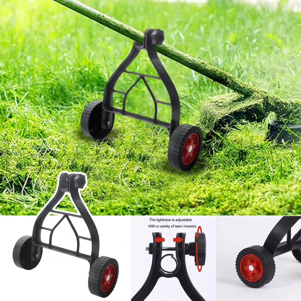 

Durable Lawn Mower Stand Wheels Adjustable Lawn Mower Support Wheel for Walk-behind Brush Cutter Universal for String for Mowers