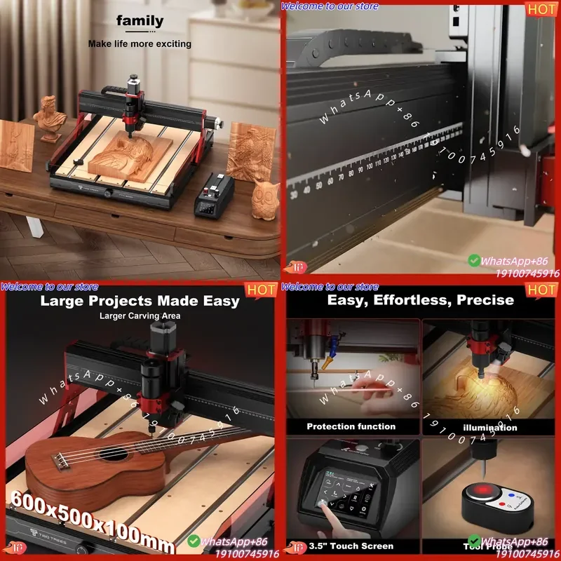 2026CE Professional Master Desktop CNC Router TTC6050 Multi-Head 6012 Plasma Cutter for Stone Metal Marble Core Motor