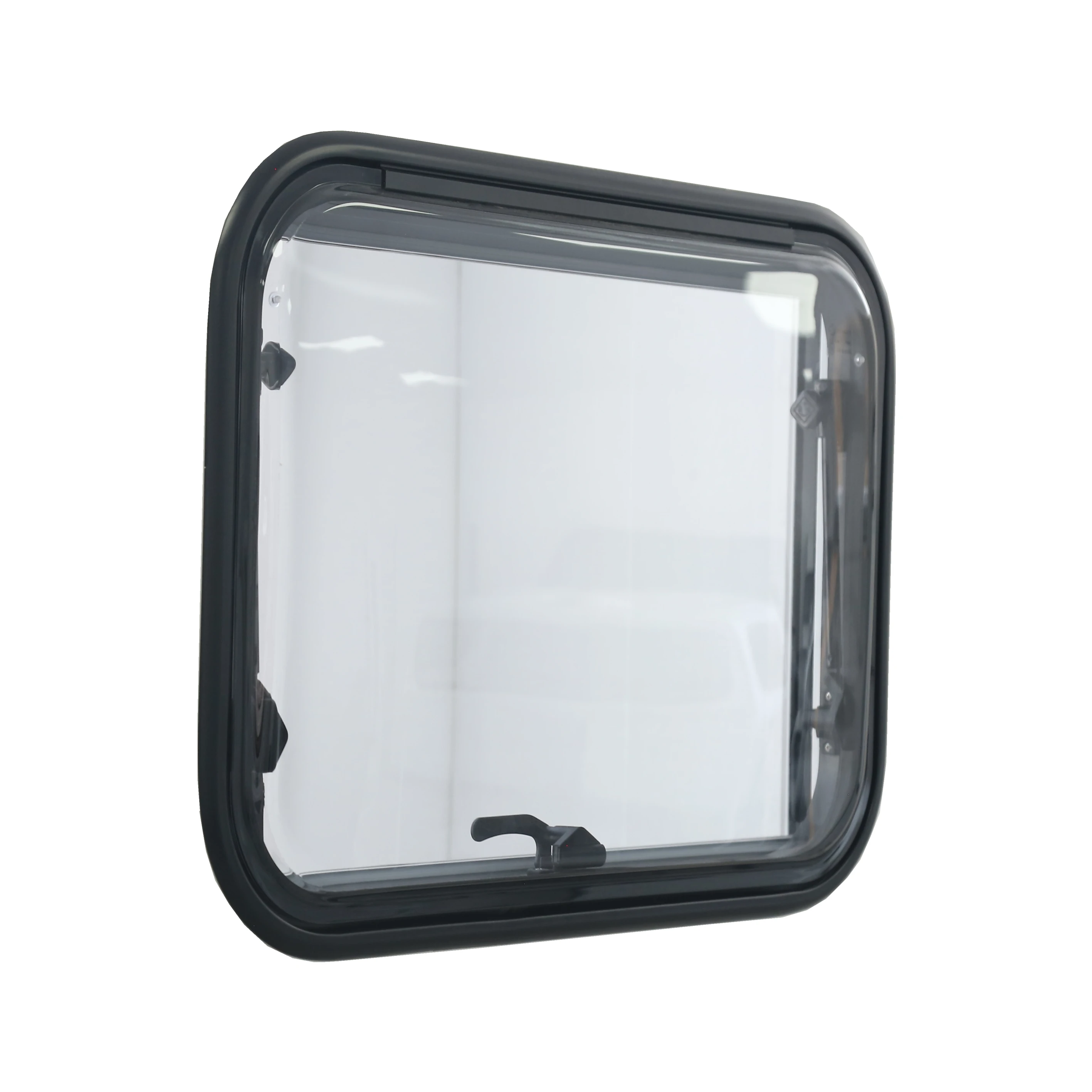 Brand New  Double Tophung Hinged Window White Color Custom Size Motorhome Acrylic Rv Window With Aluminum Alloy Frame