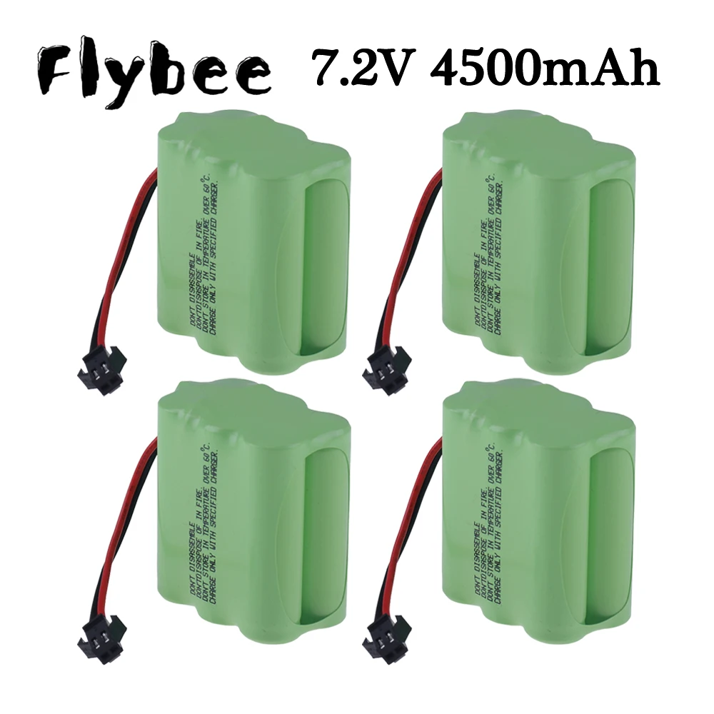 7.2v 4500mAh Nimh AA Battery For Rc toys Cars Tanks Robots Gun Upgraded 3000mah Batteries Pack For Rc Boat 7.2V Rechargeable