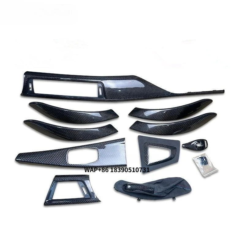 

Real Dry Wet Carbon Radio Center Dashboard AlcantaraTrims for 3 4 Series F30 F32 F34 F36 F80 F82 Center Console Outle Panel