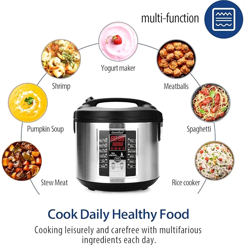 Household rice cooker (12 cooking programs) large capacity programmable, new experience of smart cooking, high-end rice cooker