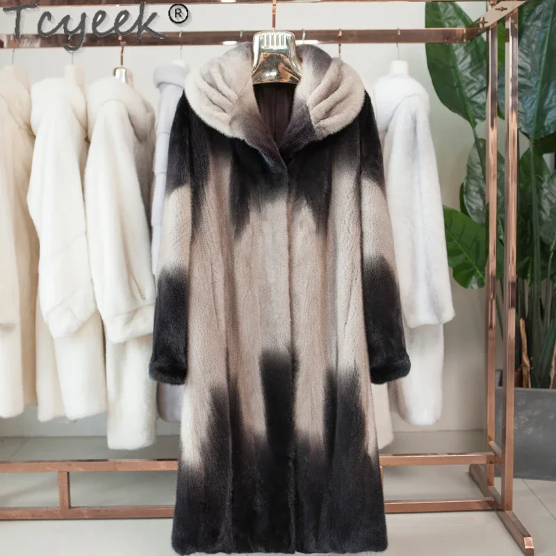 

Tcyeek Women's Winter Coats High Quality Whole Mink Fur Coat Women Clothes Fashion Long Warm Female Fur Jacket Abrigo Mujer Lq