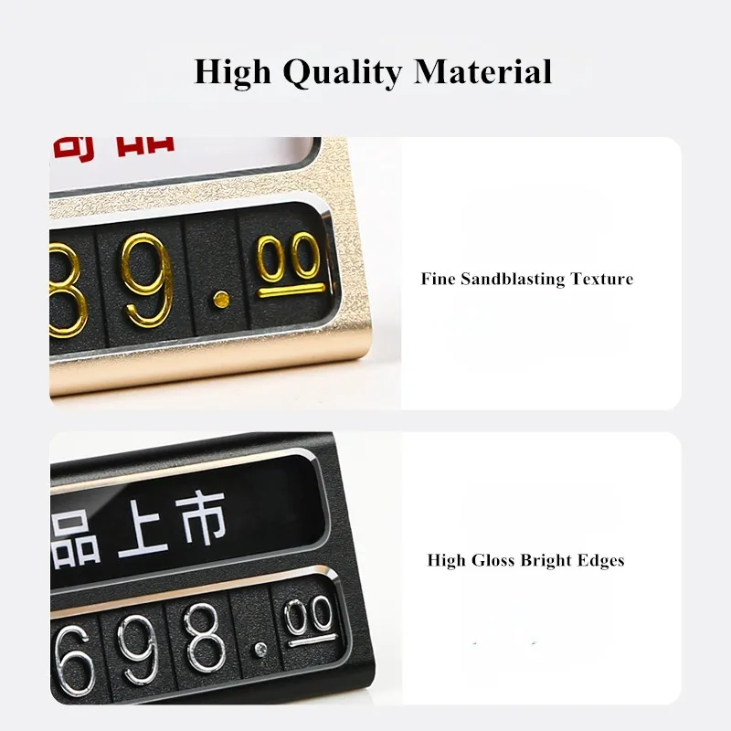 58x35mm Small Jewelry Price Label Card Holder Price Cube Tags Ticket Holder Product Name Price Sign Holder Display Stand