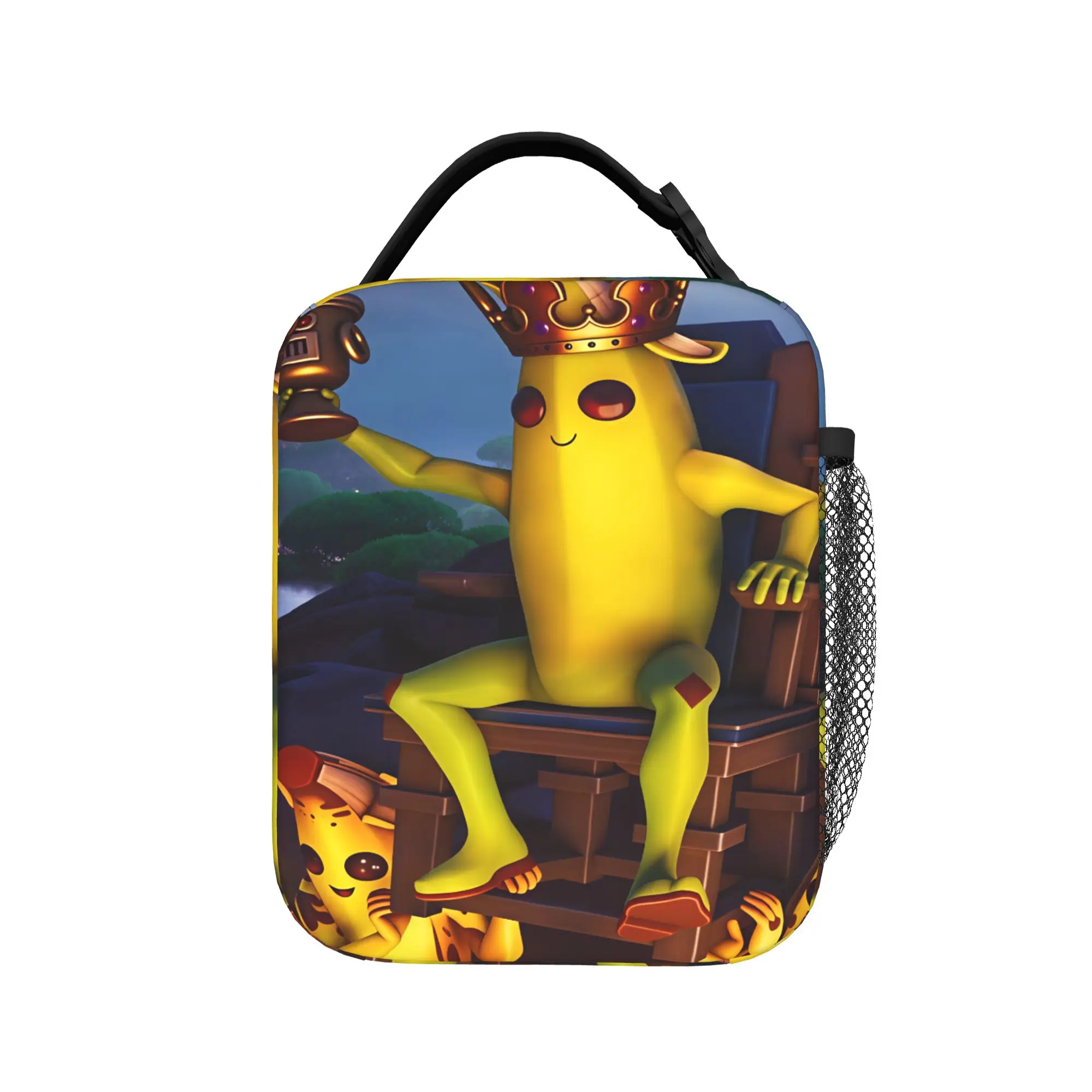 Peely Victory Royale Banana  Lunch Bag  Office Lunch Box For Women Funny Print Thermal Lunch Bags Oxford Portable Cooler Bag
