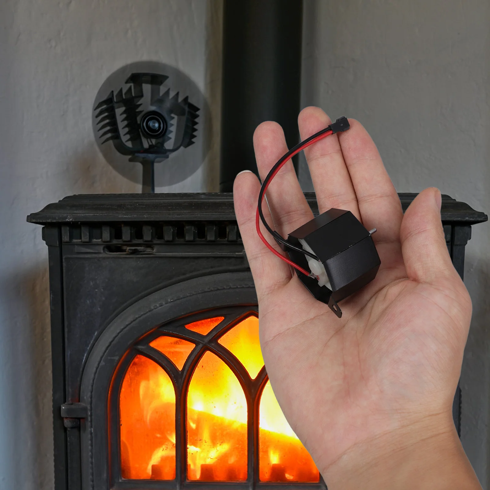 

Fireplace Blower Fan Motor Replacement Heat-Powered for Wood Stove Fans Universal Non-Electric Repair Kit Stove Fan Spare Parts