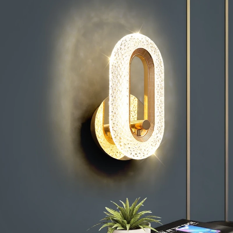 Nordic Bedroom Bedside Luxury  Wall Lamp Home Decoration Inernal Sconce Indoor Living Room Aisle Fashion Luminaria  wall art
