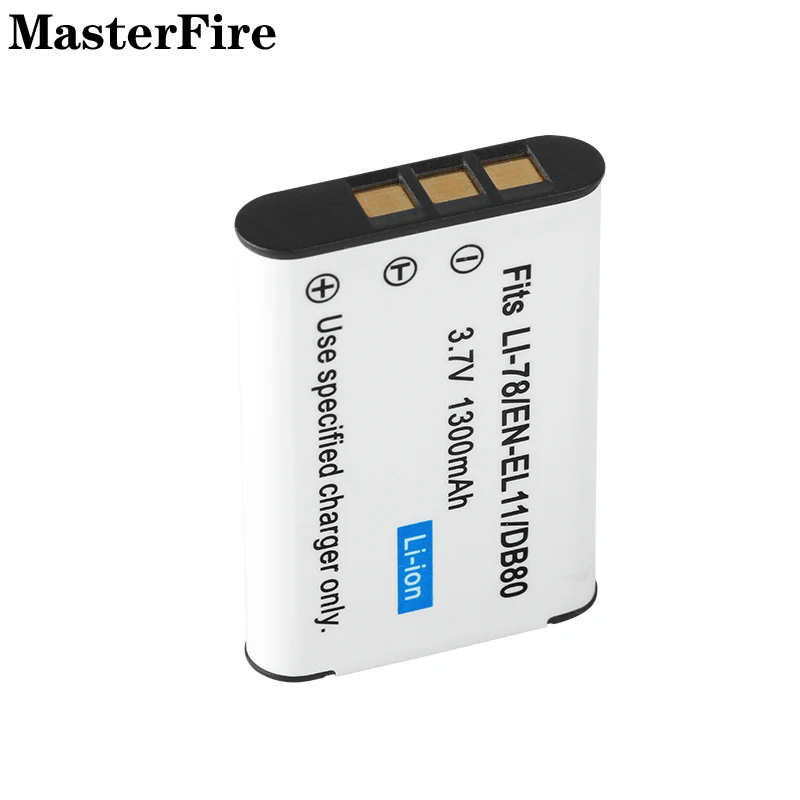 بطارية كاميرا D-LI78 DLI78 EN-EL11 ENEL11 1300mah 3.7V لبطاريات Pentax Optio M50 لبطاريات Nikon Coolpix S550، S560، S660