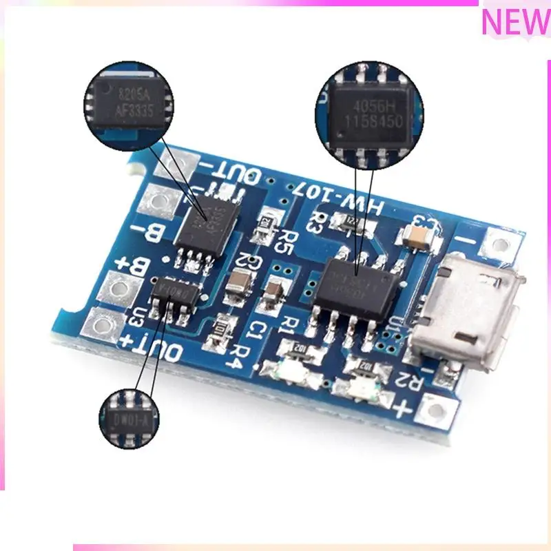 B27B 50 шт. TP4056 Micro-USB 18650 плата для зарядки литиевой батареи 5 В 1 А модуль зарядного устройства синяя печатная плата